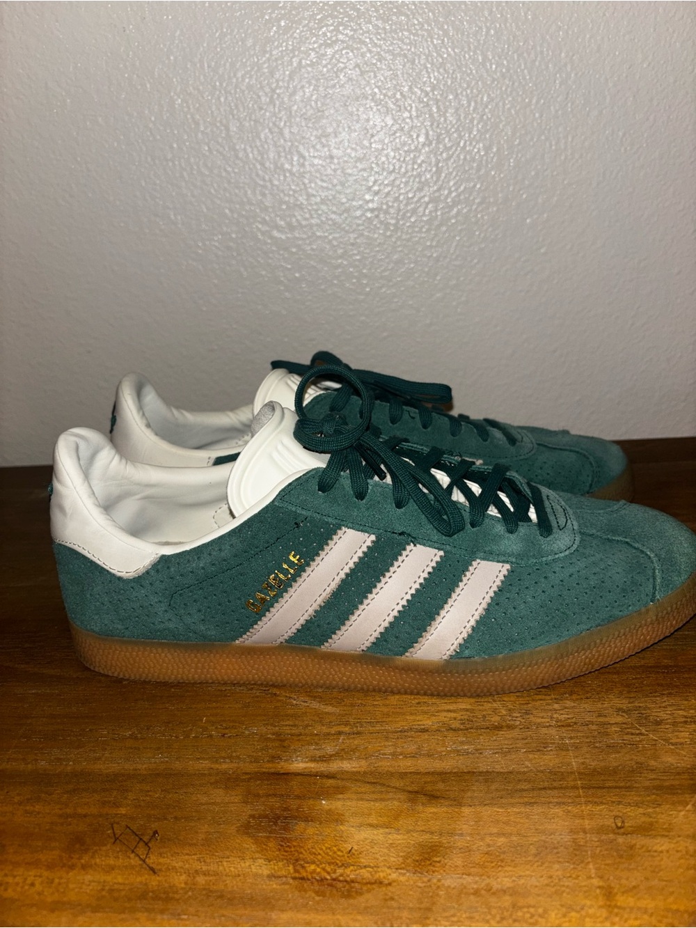 Adidas Gazelle JI2062 Sneaker Men Collegiate Green Lifestyle Indoor Shoes 10 - Picture 2 of 7